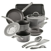 Rachael Ray Cook + Create 11 Pc Aluminum Nonstick Cookware Set, Gray