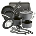 thumbnail image 1 of Rachael Ray Cook + Create 11 Piece Hard Anodized Nonstick Cookware Set, Black, 1 of 10