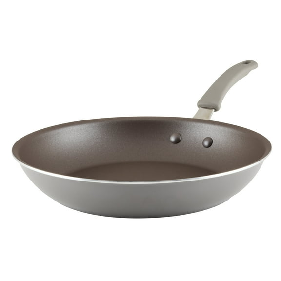 Rachael Ray Cook + Create 12.5 inch Aluminum Nonstick Frying Pan, Gray