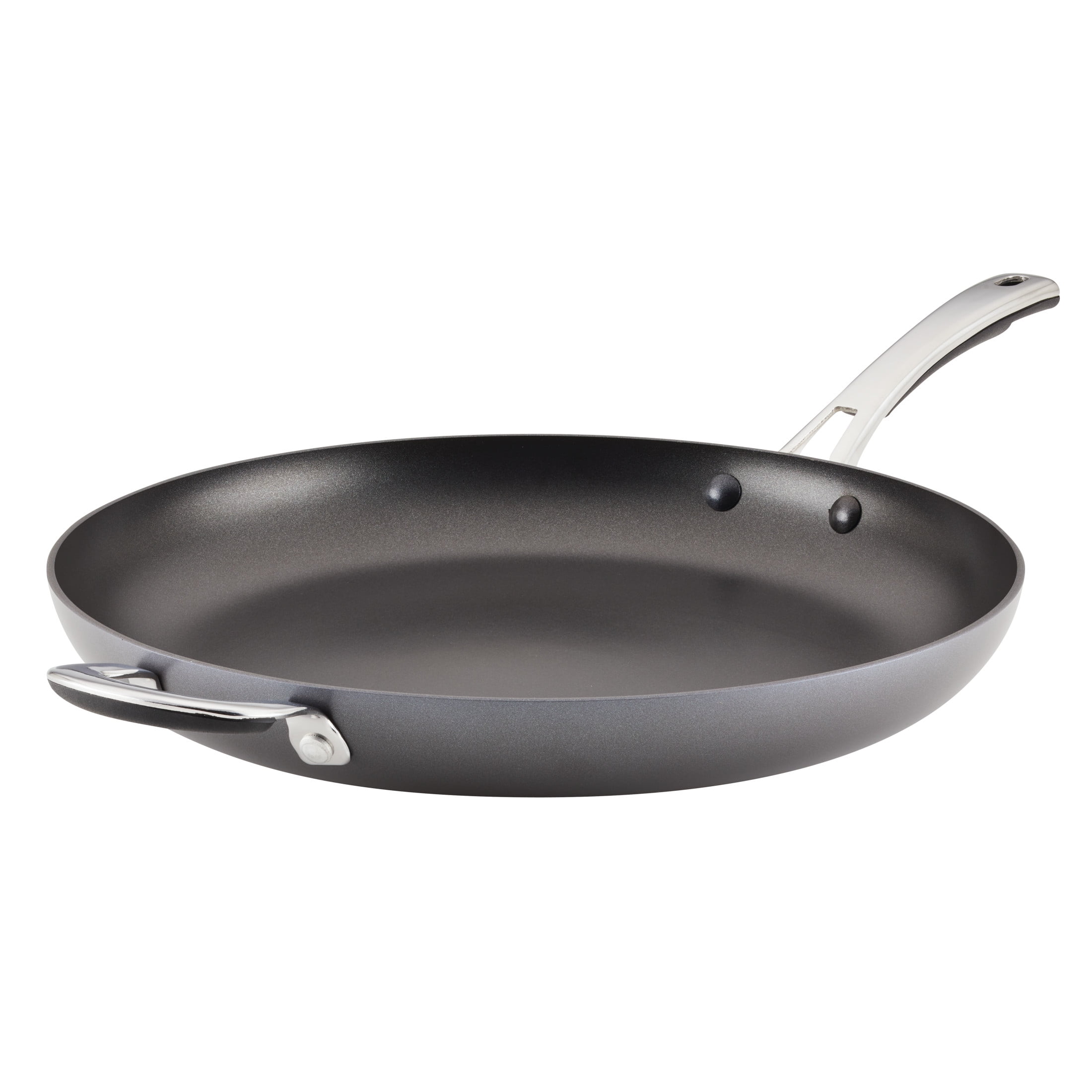 Rachael Ray Cook + Create 14" Nonstick Frying Pan with Helper Handle, Black