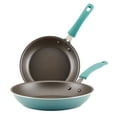 thumbnail image 1 of Rachael Ray Cook + Create 2 Piece Aluminum Nonstick Frying Pan Set, Agave Blue, 1 of 9