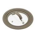 thumbnail image 1 of Rachael Ray Cook + Create 8.5 in Universal Silicone-Rimmed Glass Lid, Taupe, 1 of 4