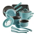 thumbnail image 1 of Rachael Ray Cook + Create Aluminum Nonstick Cookware Set, 11-Piece, Agave Blue, 1 of 12
