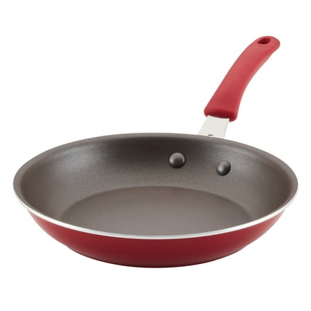 Rachael Ray Cook + Create Aluminum Nonstick Frying Pan, 10 inch, Red
