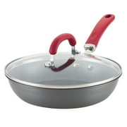 Rachael Ray 10.25" Create Delicious Hard Anodized Aluminum Nonstick Deep Frying Pan, Gray
