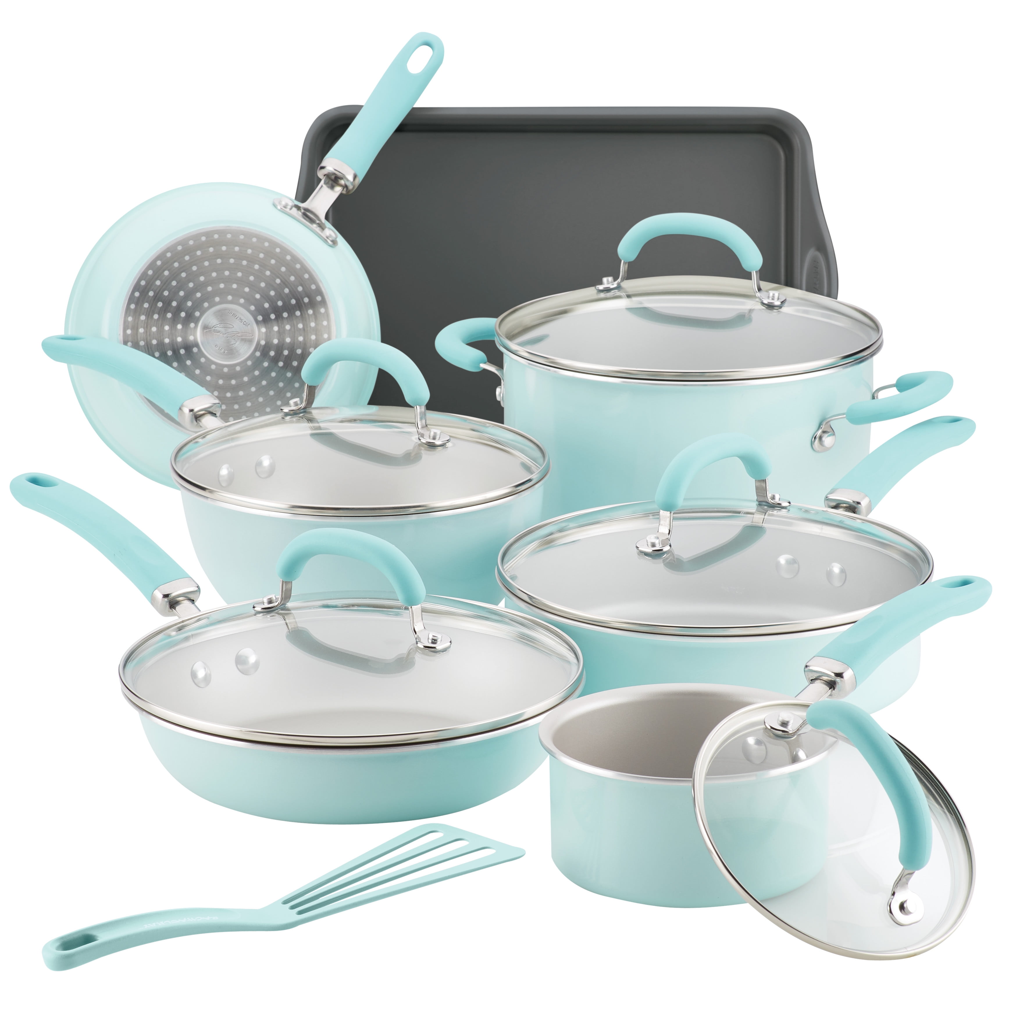 Rachael Ray Create Delicious 13 Piece Aluminum Nonstick Pots and Pans