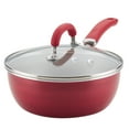thumbnail image 1 of Rachael Ray Create Delicious 3 Qt Aluminum Nonstick Everything Pan, Red Shimmer, 1 of 12