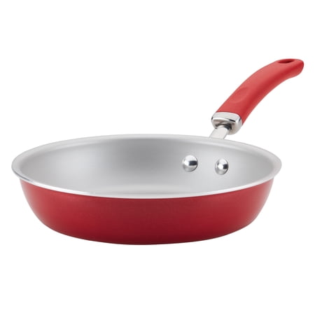 Rachael Ray Create Delicious 9.5" Aluminum Nonstick Deep Frying Pan, Red Shimmer