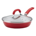 thumbnail image 1 of Rachael Ray Create Delicious Aluminum Nonstick Covered Deep Frying Pan, 9.5-Inch, Red Shimmer, 1 of 7