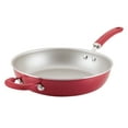 thumbnail image 1 of Rachael Ray Create Delicious Aluminum Nonstick Deep Frying Pan/Fry Pan, 12.5inch, Red Shimmer, 1 of 5