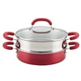 thumbnail image 1 of Rachael Ray Create Delicious Aluminum Nonstick Steam Set, 3-Quart, Red Shimmer, 1 of 7