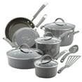 thumbnail image 1 of Rachael Ray Cucina 12 Piece Hard Porcelain Enamel Nonstick Pots and Pans Set, Sea Salt Gray, 1 of 9