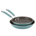 thumbnail image 1 of Rachael Ray Cucina 9.25" and 11" Hard Porcelain Enamel Nonstick Frying Pan Set, Agave Blue, 1 of 9