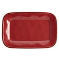 thumbnail image 1 of Rachael Ray Cucina Dinnerware 8" x 12" Stoneware Rectangular Platter, Cranberry Red, 1 of 3