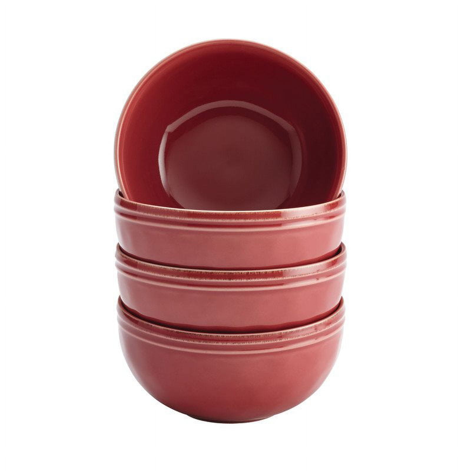 Rachael Ray 2-Piece Ceramic Mixing Bowl Set, Red