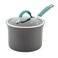 thumbnail image 1 of Rachael Ray Cucina Hard Anodized Nonstick Saucepan with Lid, 3-Quart, Agave Blue, 1 of 6