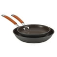 thumbnail image 1 of Rachael Ray Cucina Hard-Anodized Nonstick Twin Pack Skillet Set, Gray with Pumpkin Orange Handles - 87638, 1 of 6