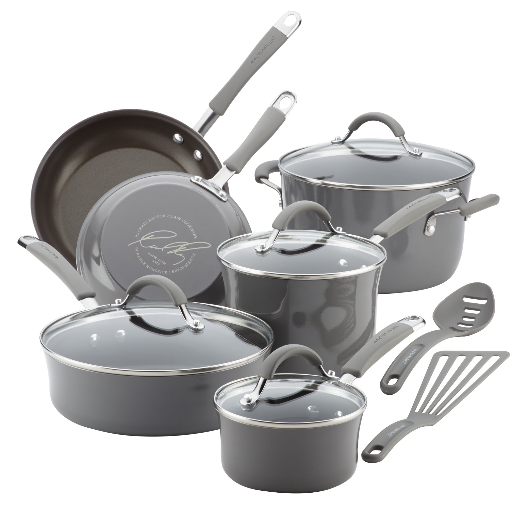 LOCHAS 13 Piece Pots And Pans Set - Safe Nonstick Kitchen Cookware With  Removable Handle, RV Cookware Set, Oven Safe (Cream)