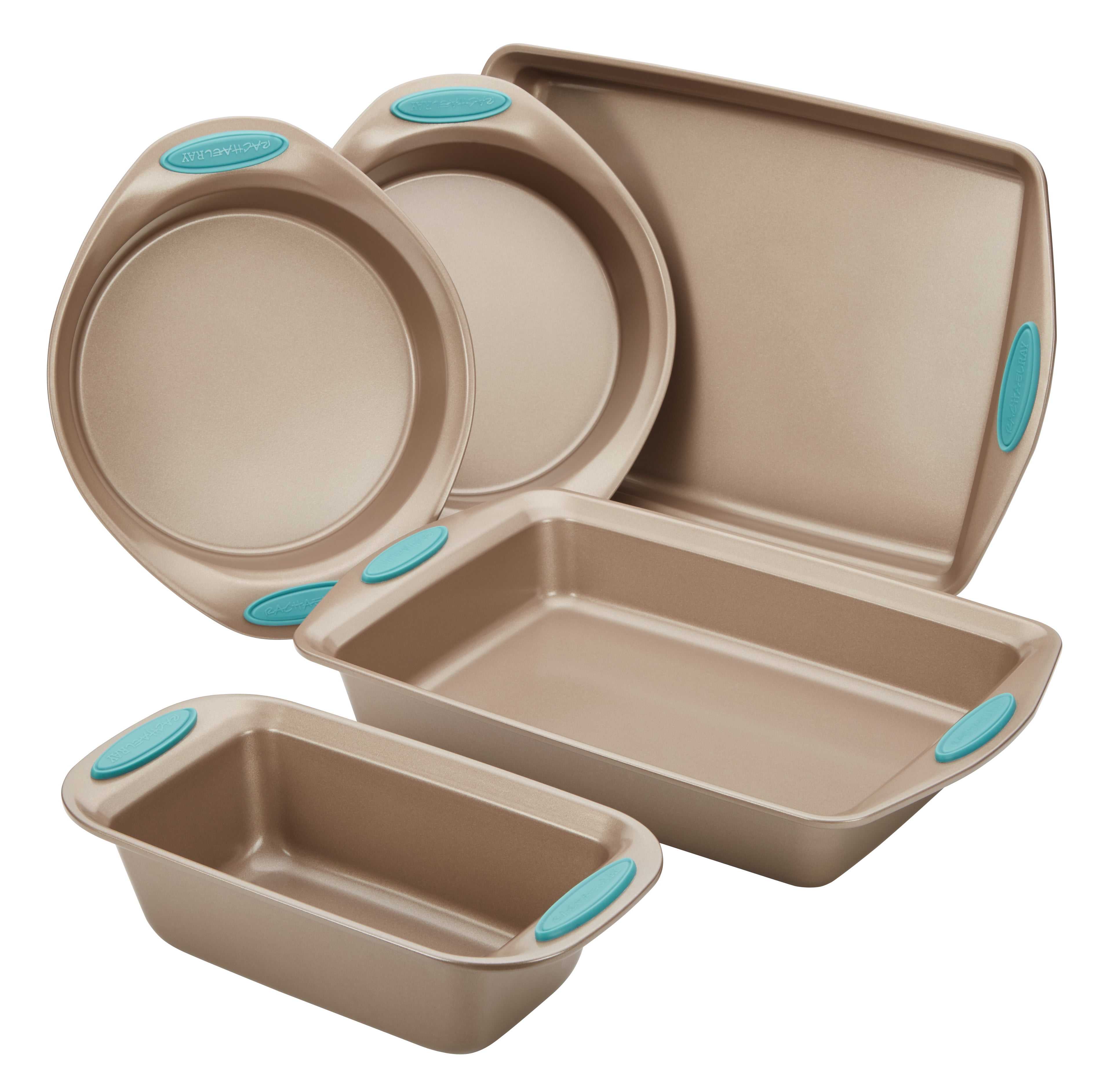 Rachael Ray Nonstick Bakeware Set without Grips includes Nonstick Cookie  Sheets / Baking Sheets - 3 Piece, Silver