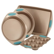 Rachael Ray Cucina Steel Nonstick Bakeware Sets With Rectangular Baking Dish, Round Baking Dish, Muffin Pan