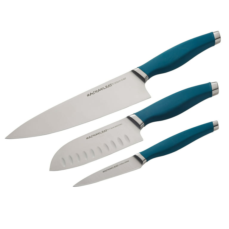 GreenLife Cutlery Stainless Steel Knife Set, 3 Piece, Turquoise, Size: 3PC