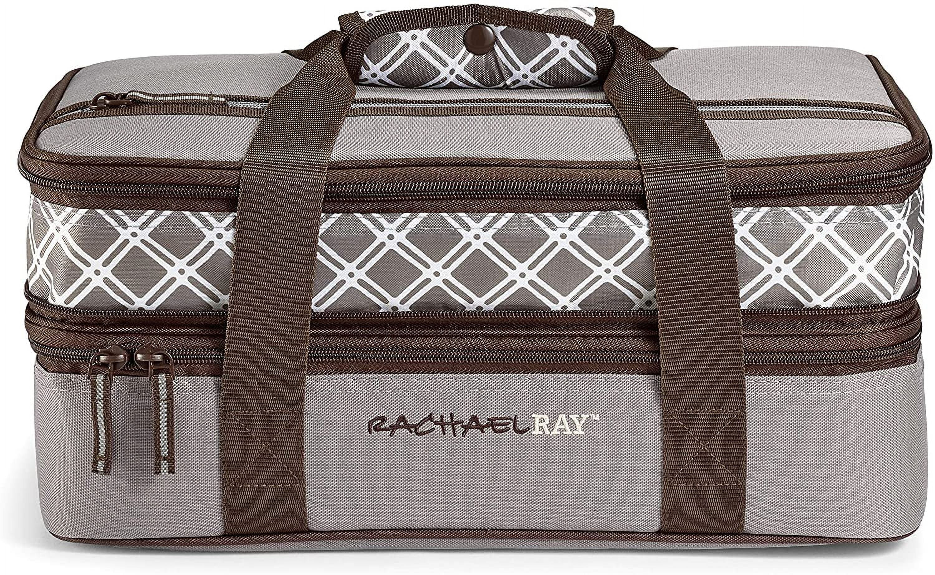Rachael Ray Expandable Lasagna Lugger for Baked Dishes or Desserts Grey