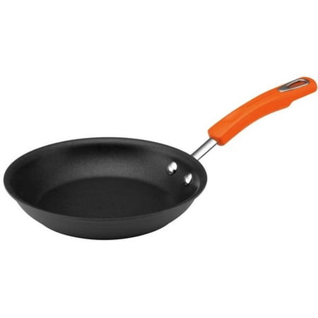 Rachael Ray Hard-Anodized Cookware 8-1/2" Skillet with Orange Handle