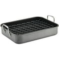 thumbnail image 1 of Rachael Ray Hard-Anodized Nonstick Bakeware 16" x 12" Roaster with Dual-Height Rack, Gray, 1 of 10