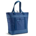 thumbnail image 1 of Rachael Ray Jumbo Chillout, Soft Sided Cooler Bag, Insulated Thermal Tote, Navy Gingham., 1 of 6