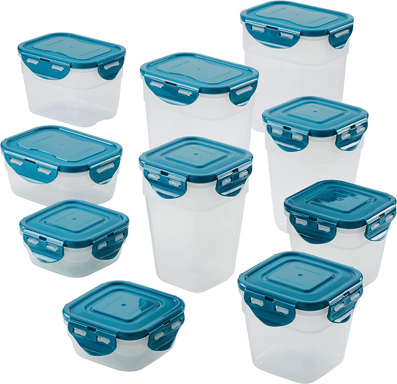 Rachael Ray Leak-Proof Stacking Container Food Storage Bin Set, 20 