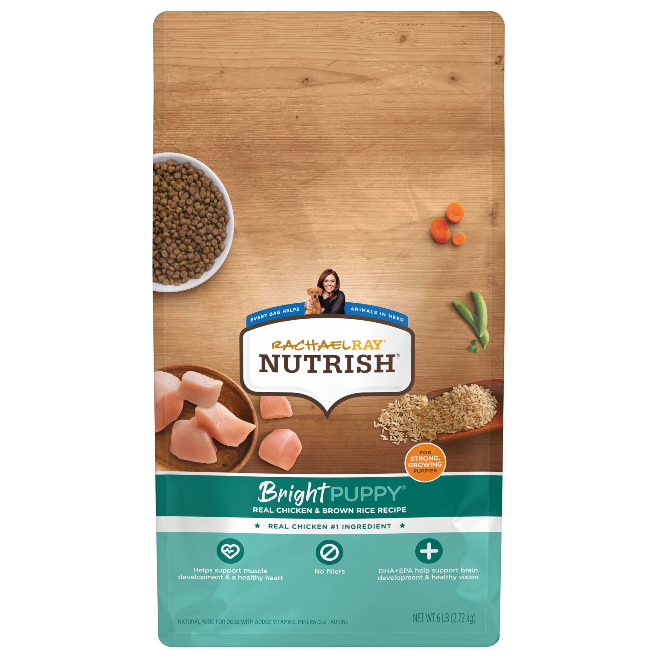 Rachael Ray Nutrish Bright Puppy Real Chicken Brown Rice Recipe Dry Dog Food 6 lb. Bag
