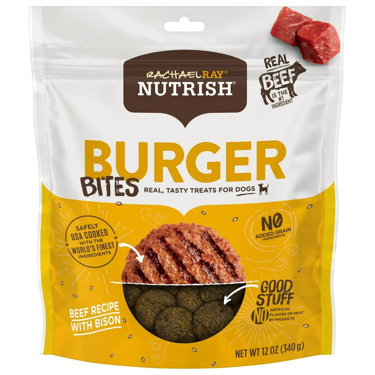 Rachael Ray Nutrish Burger Bites Grain Free Beef Burger with Bison Recipe Dog Treats Rachael Ray Nutrish Burger Bites Grain Free Beef Burger with Bison Recipe Dog Treats