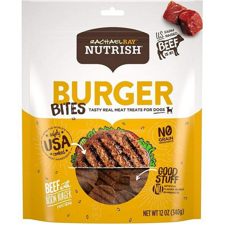 Rachael Ray Nutrish Burger Bites Grain Free Beef Burger with Bison Recipe Dog Treats Rachael Ray Nutrish Burger Bites Grain Free Beef Burger with Bison Recipe Dog Treats