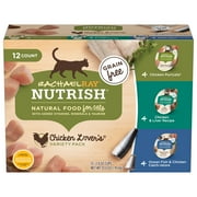 Rachael Ray Nutrish Chicken Lover's Variety Pack Grain Free Wet Cat Food, 2.8 oz. Cup, 12 Count