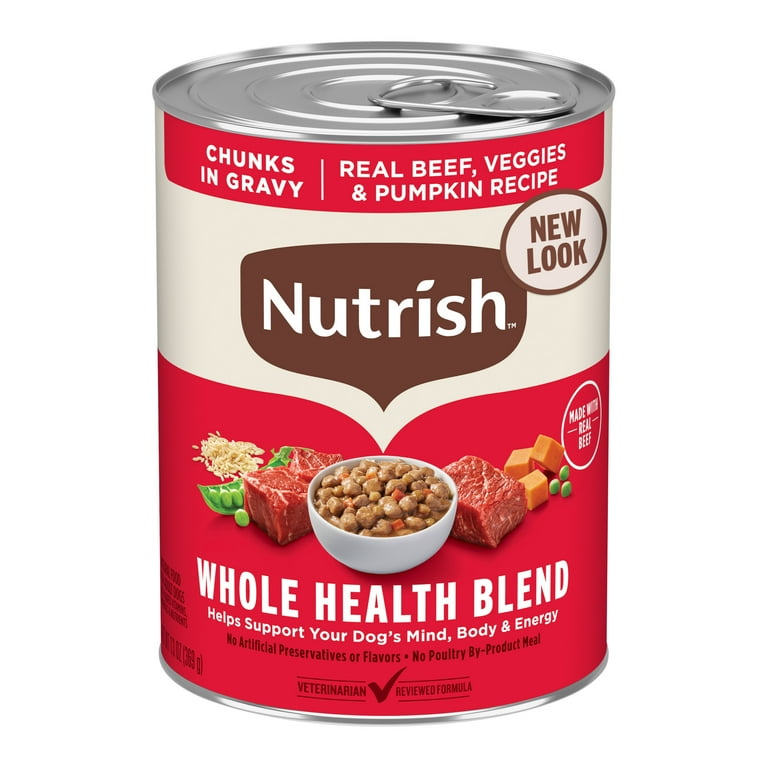 Nutrish Wet Dog Food with Real Beef, Veggies, Pumpkin in Gravy 13