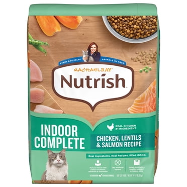 Rachael Ray Nutrish Indoor Complete Chicken, Lentils & Salmon Dry Cat Food, 14 lb Bag