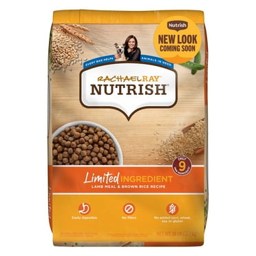 Rachael Ray Nutrish Limited Ingredient Lamb Meal & Brown Rice Recipe Dry Dog Food, 28 lb. Bag