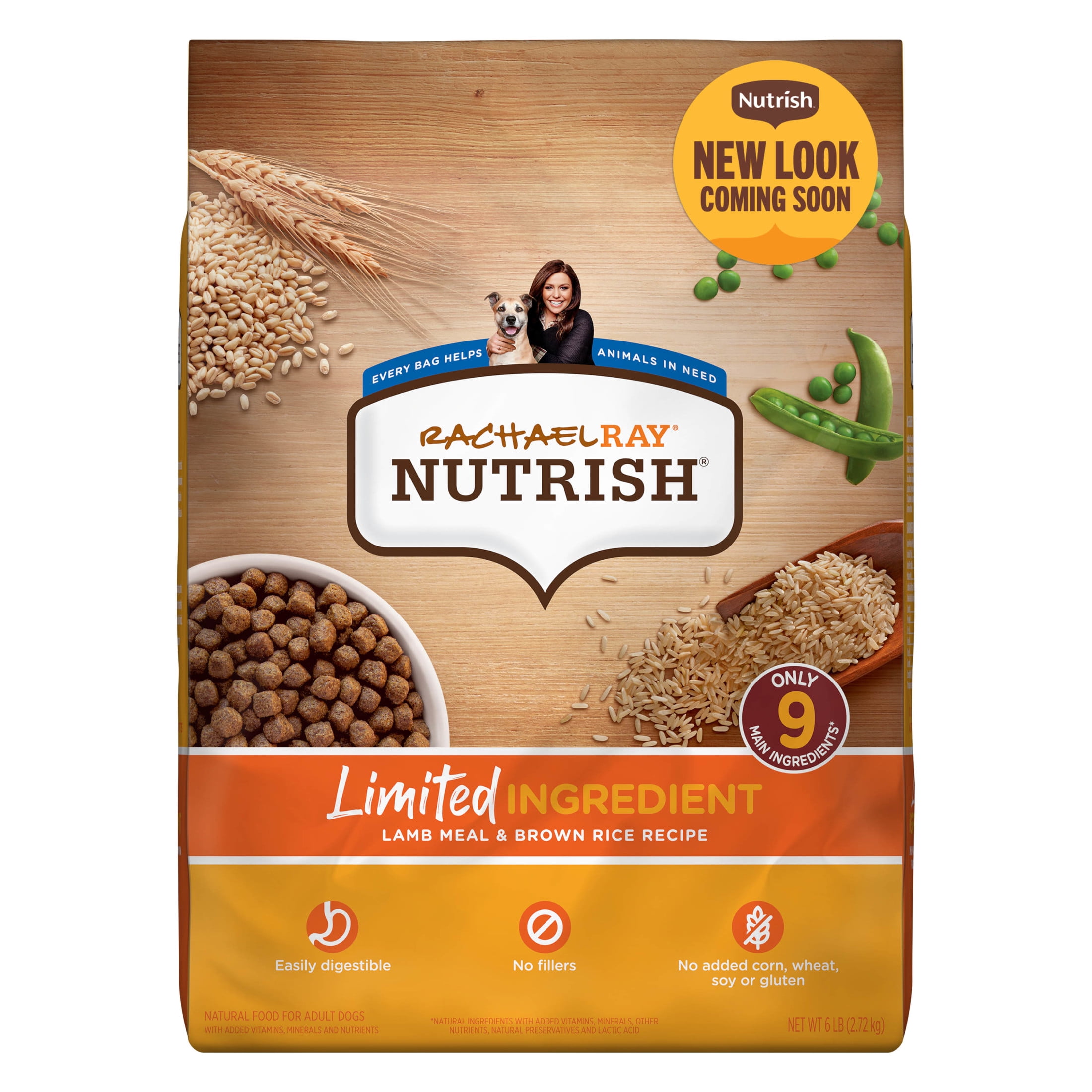 Rachael Ray Nutrish Limited Ingredient Lamb Meal & Brown Rice Recipe Dry Dog Food, 6 lb. Bag