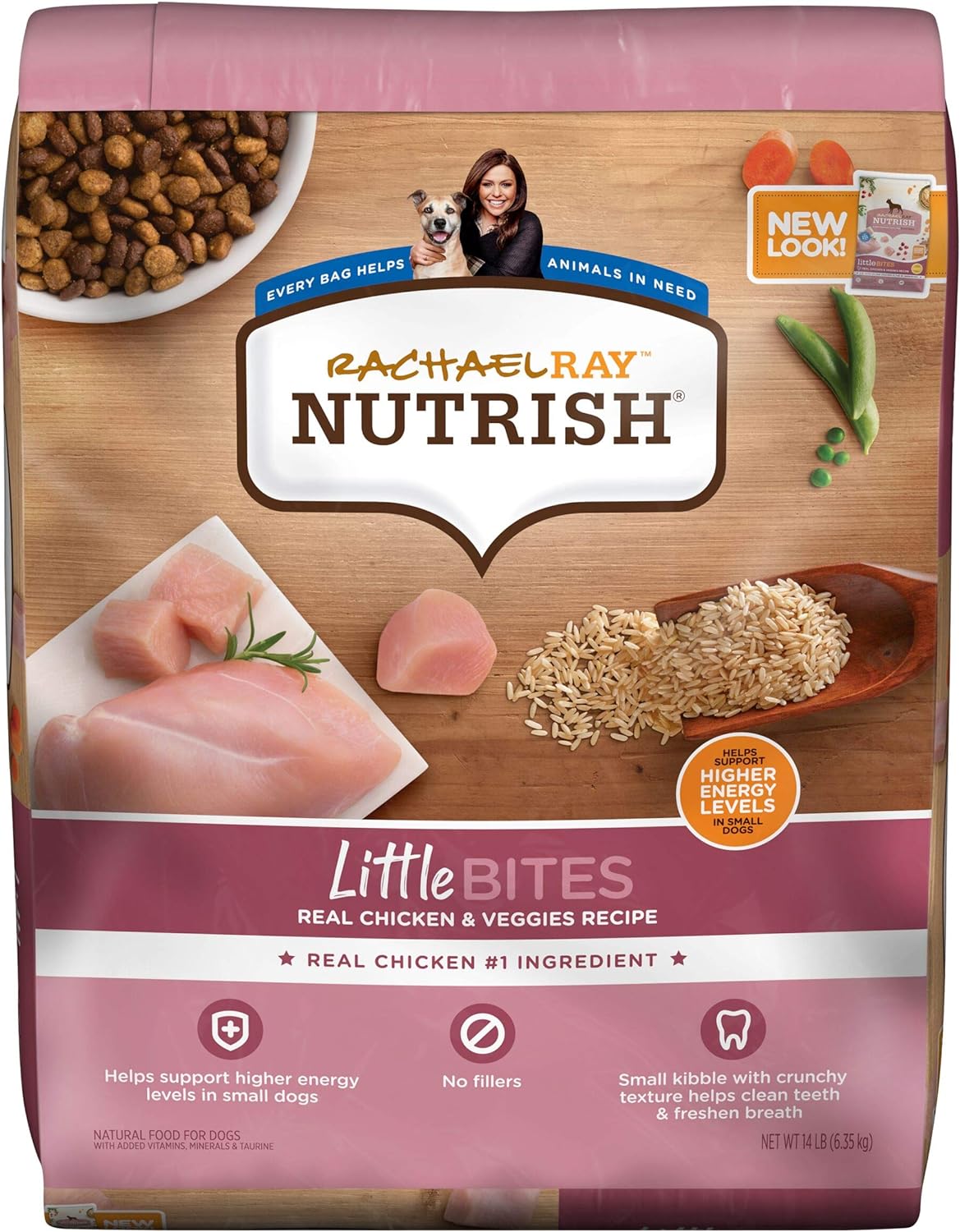 Rachael Ray Nutrish Little Bites Dry Dog Food, Chicken & Veggies Recipe