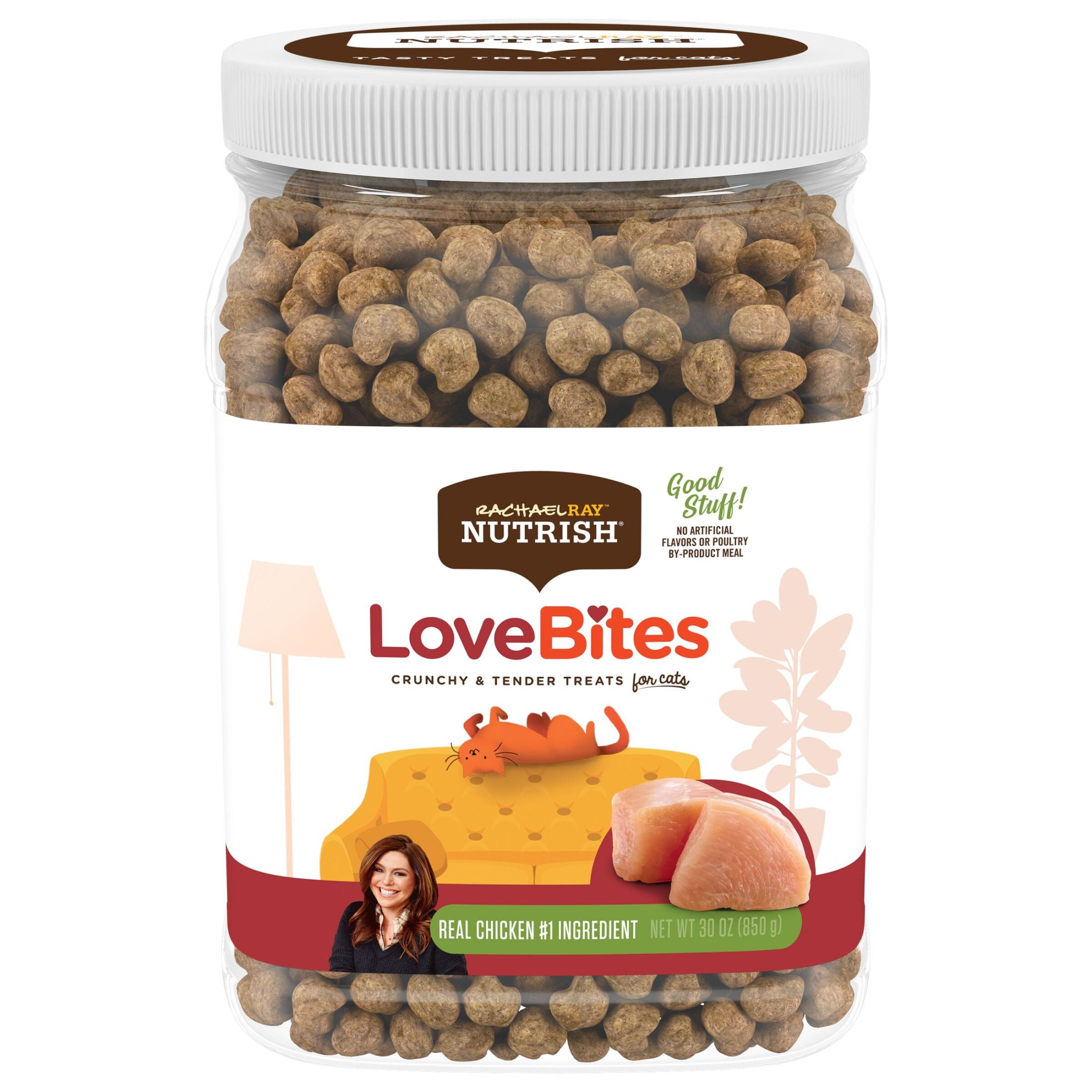 Rachael Ray Nutrish Love Bites Cat Treats Chicken 30 Oz Canister Rachael ray nutrish love bites cat treats chicken 30 oz canister