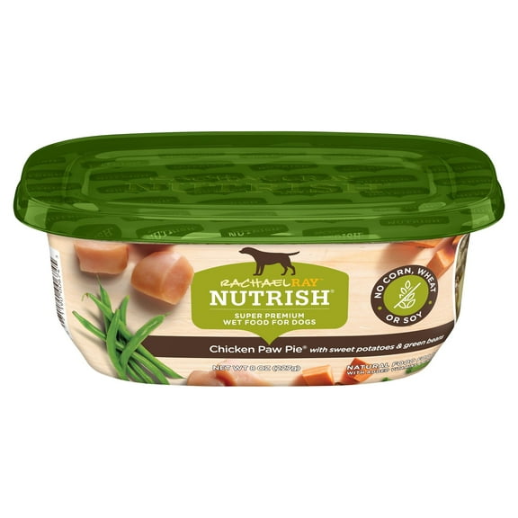 (12 pack) Rachael Ray Nutrish Chicken Paw Pie Wet Dog Food, 8 oz. Tub