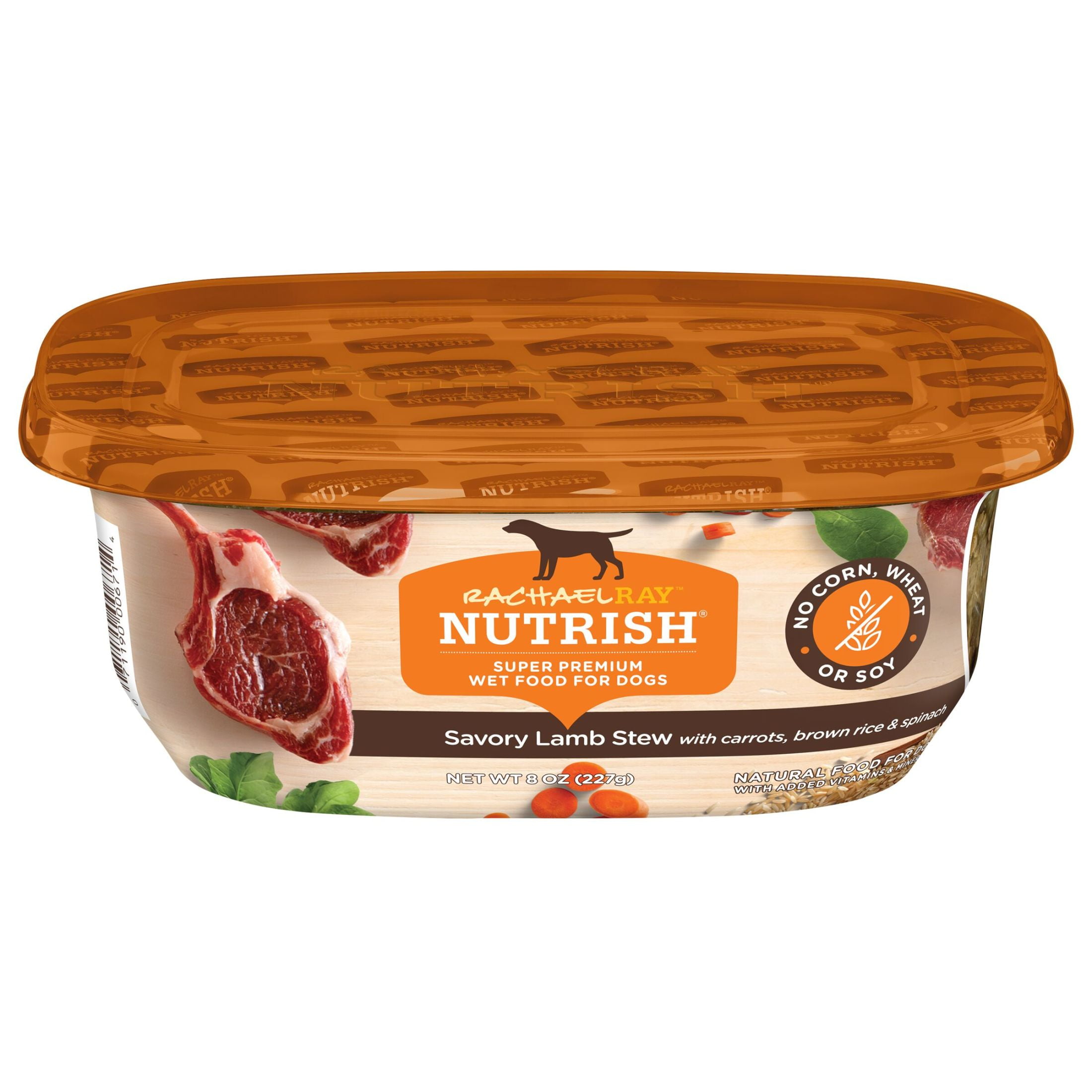 Rachael Ray Nutrish Natural Premium Wet Dog Food, Savory Lamb Stew, 8-Ounce Tub (Pack of 8)