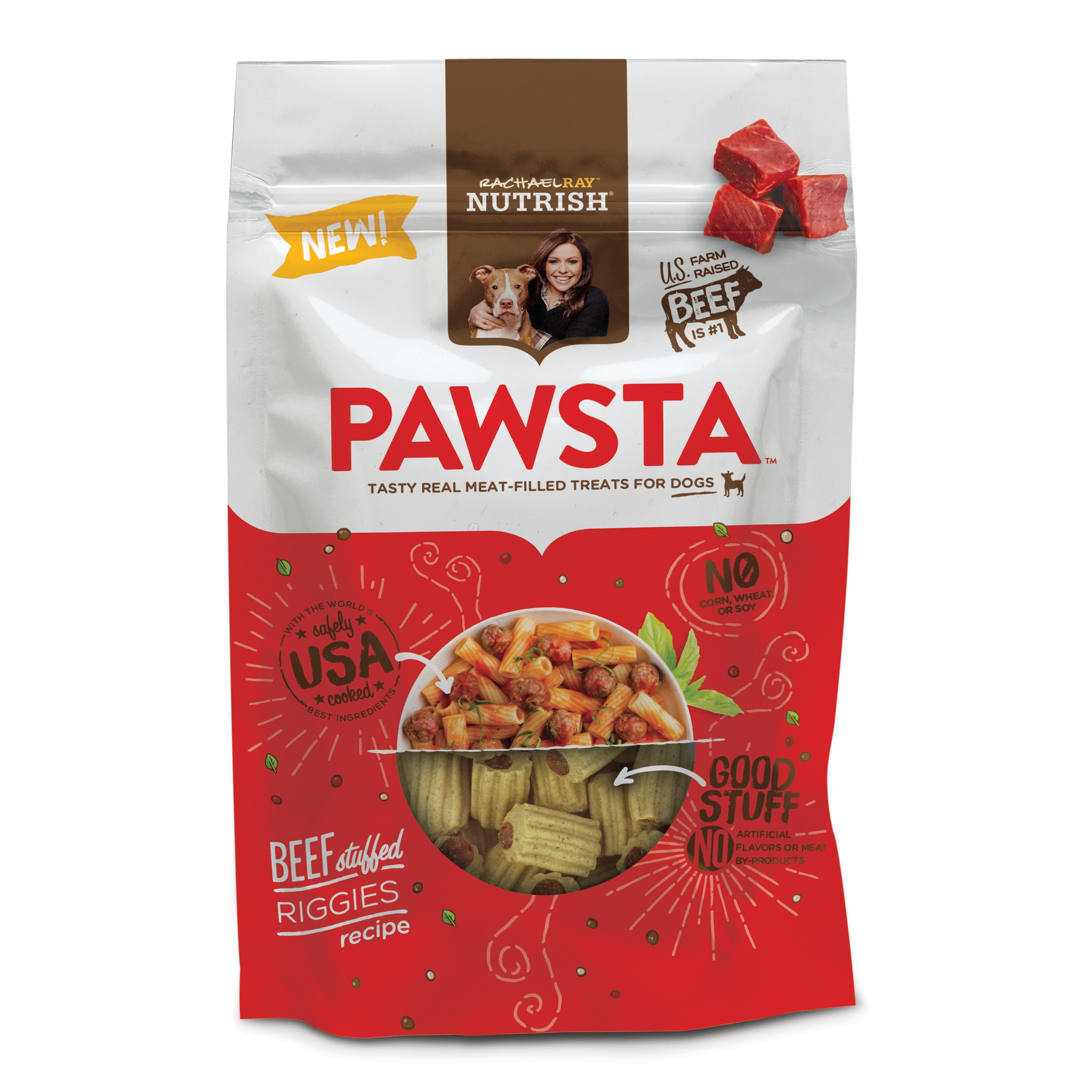 Rachael Ray Nutrish Pawsta Dog Treats Riggies Stuffed with Beef Recipe 15 oz Walmart