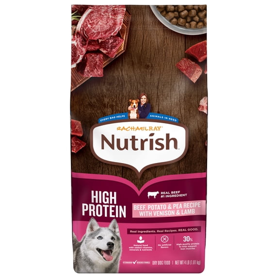 Rachael Ray Nutrish High Protein Adult Dry Dog Food, 4 Lb. Bag