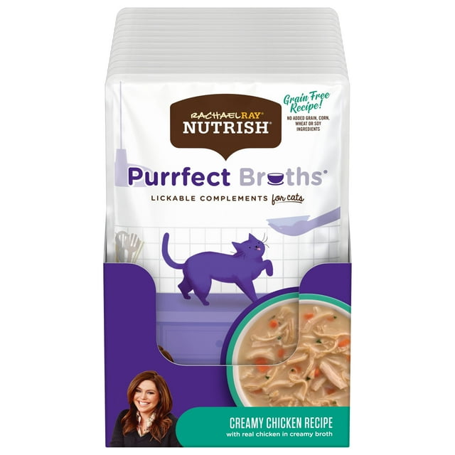 Rachael Ray Nutrish Purrfect Broths Creamy Chicken Recipe, Lickable