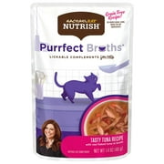 Rachael Ray Nutrish Purrfect Broths Tasty Tuna Recipe, Lickable Complements for Cats, 1.4 oz. Pouch