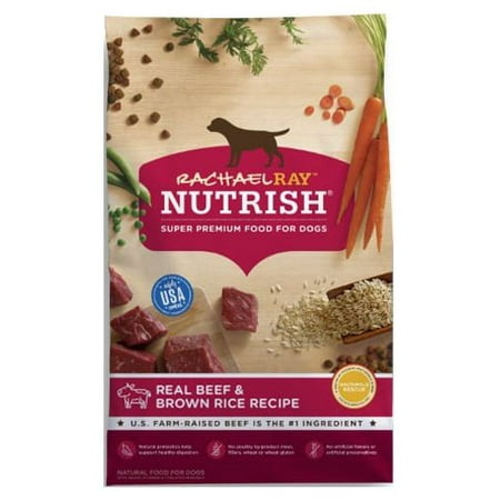 Rachael Ray Nutrish Real Beef and Brown Rice Recipe Flavor Dry Dog Food (Pack of 48)