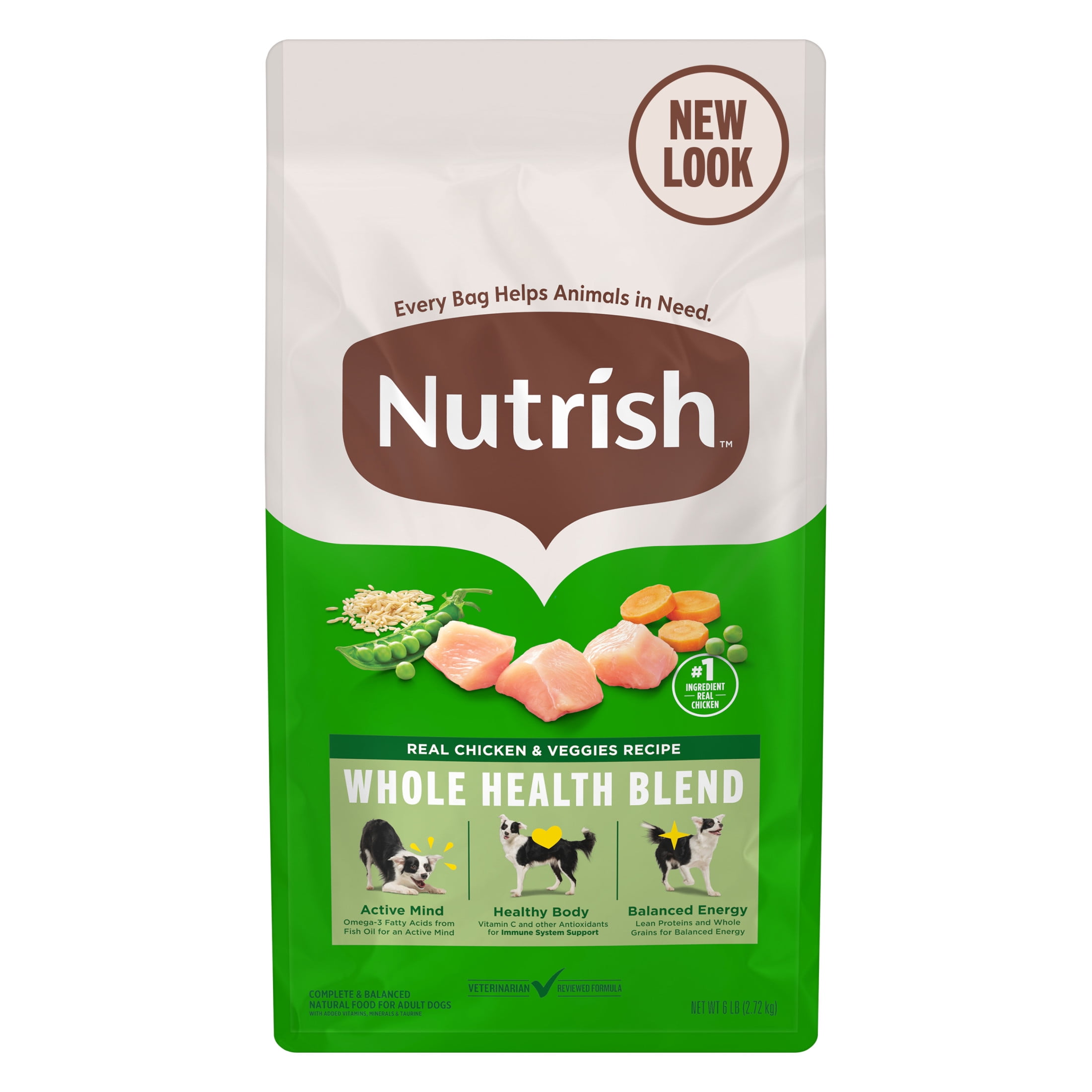 Nutrish Real Chicken Veggies Recipe Whole Health Blend Dry Dog