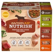 Rachael Ray Nutrish Savory Favorites Wet Dog Food Variety Pack, 8 oz. Tubs (Pack of 6)
