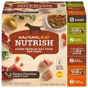 Rachael Ray Nutrish Savory Favorites Variety Pack Wet Dog Food, 8 oz. Tubs, 6 Count